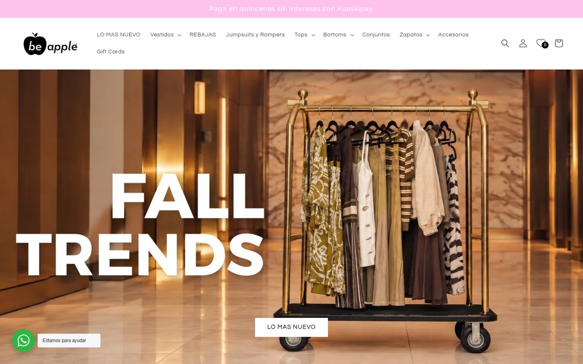 Be Apple Boutique homepage