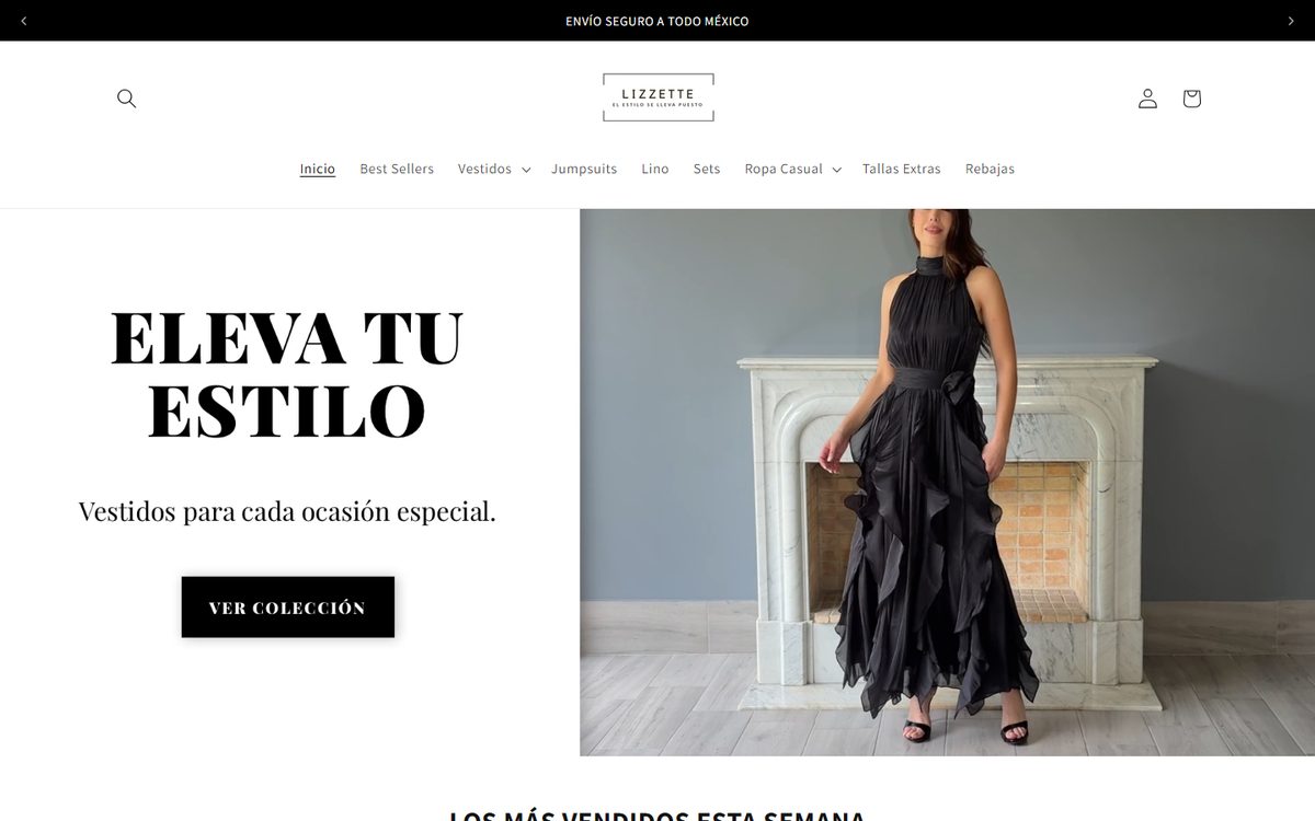 Lizzette Boutique homepage
