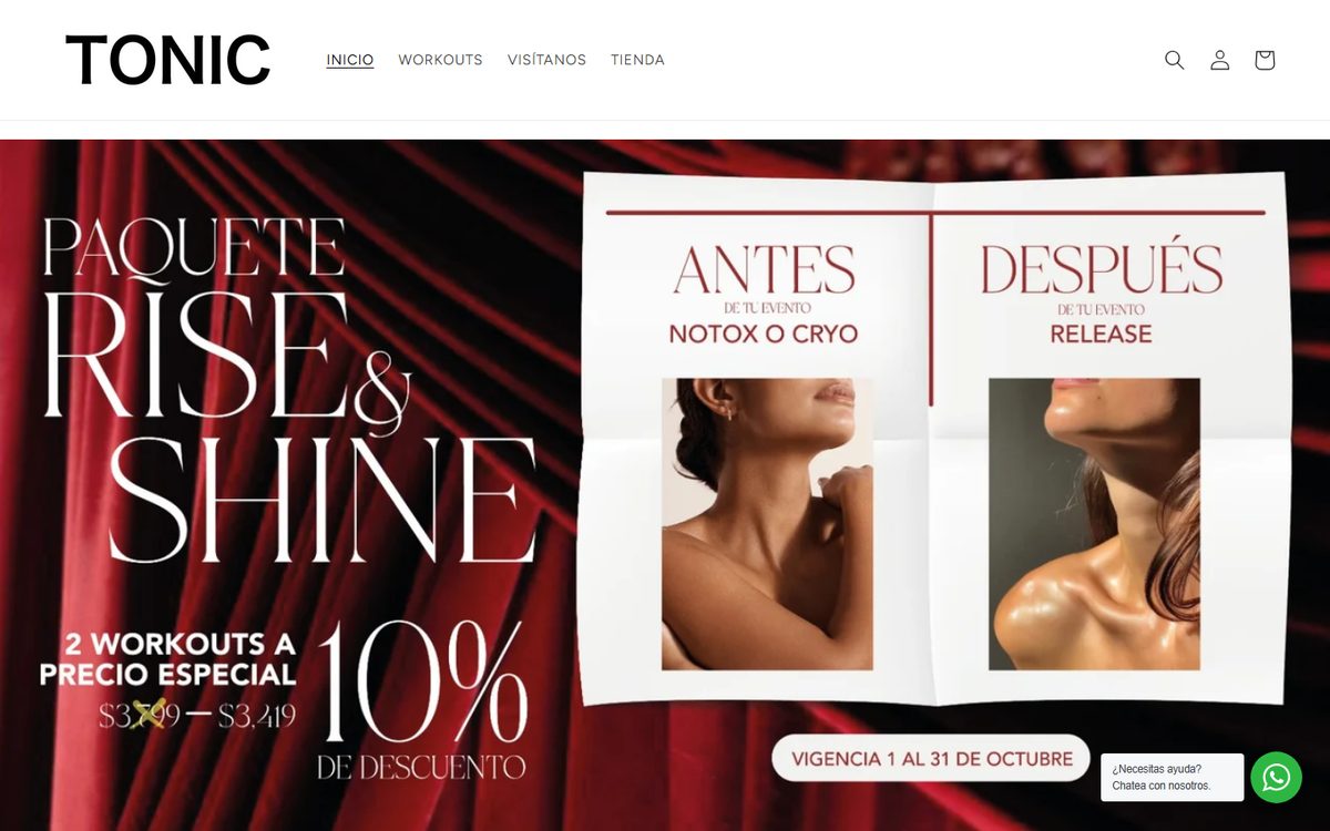 Tonic FW homepage